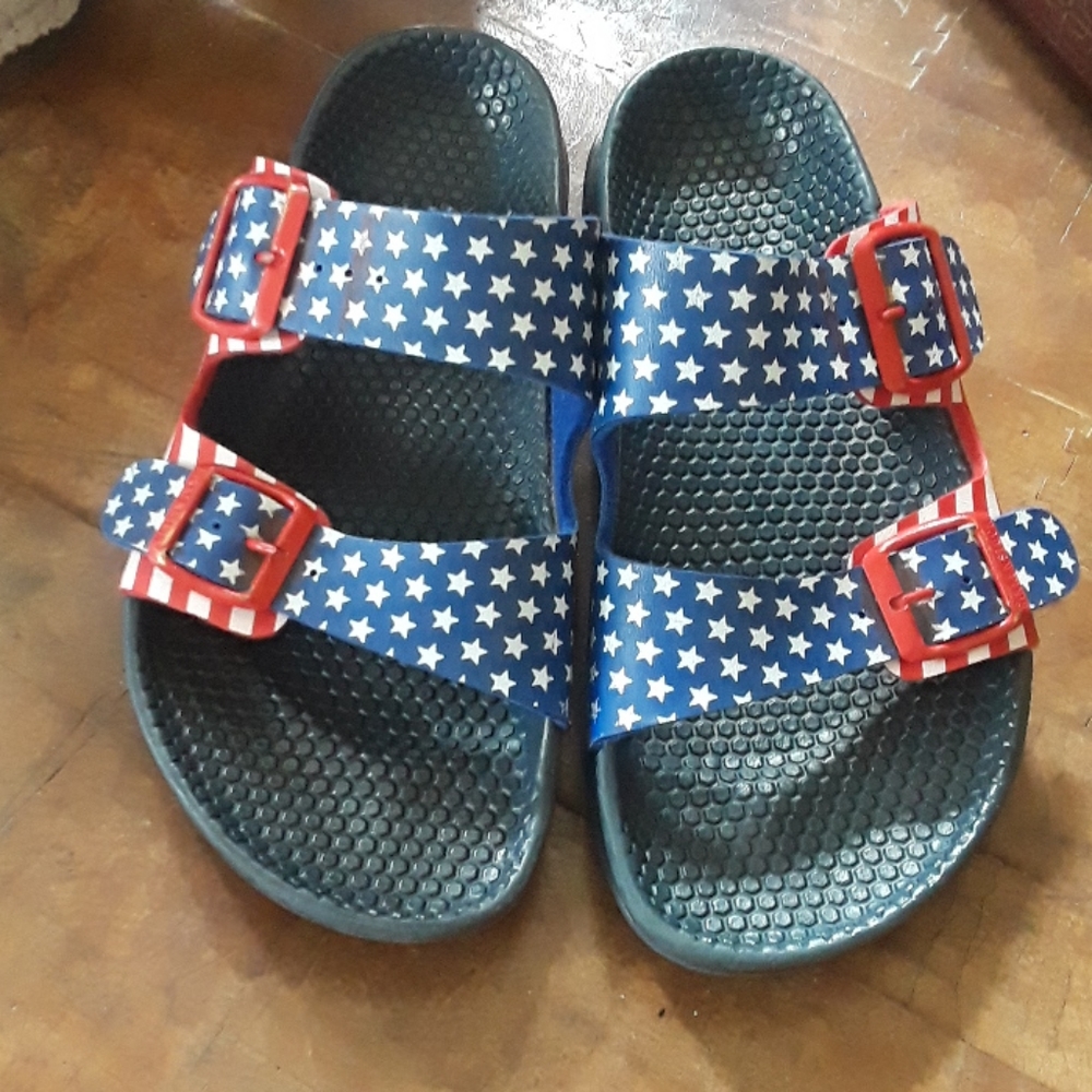 Women's Red White and Blue Birkenstocks